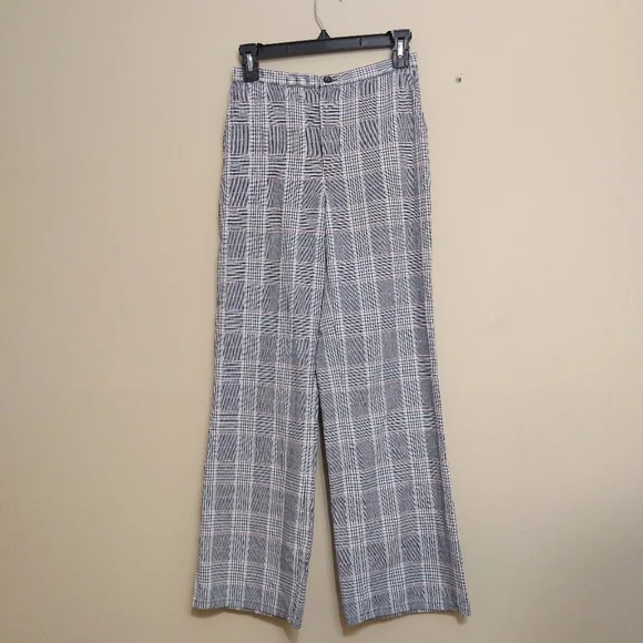 🌹Urban Renewal Plaid Wide/Straight Leg High Waisted Pants XS - Picture 1 of 6